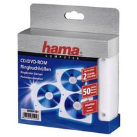 Hama CD-ROM/DVD-ROM Ring Binder Sleeves (00084101)